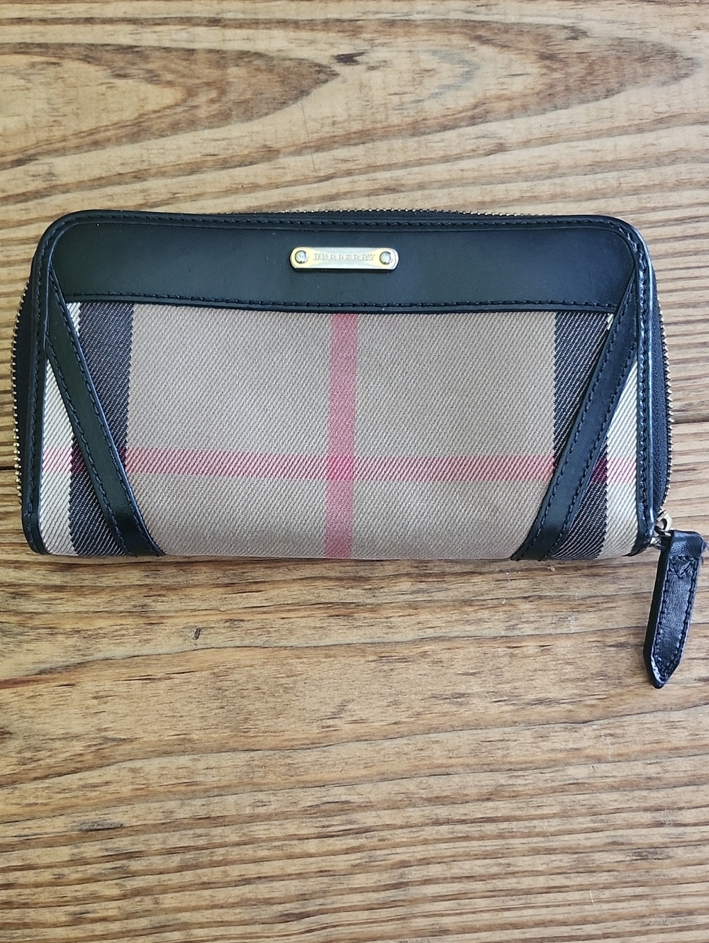 Burberry House Checked Plaid Continental Wallet